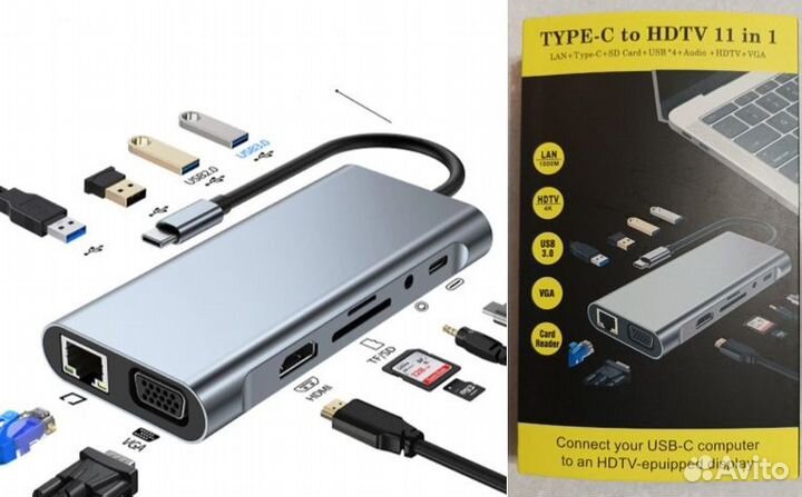 Адаптер Type-c to hdmi док станция