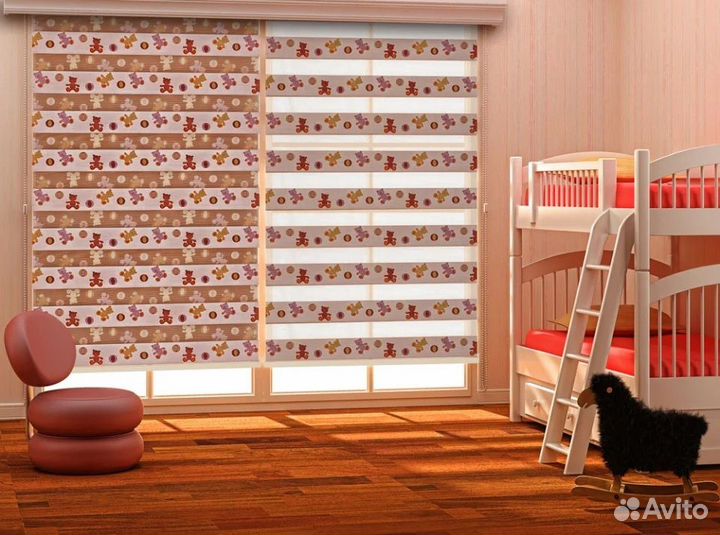 Рулонные шторы день ночь