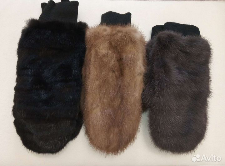 Варежки из норки