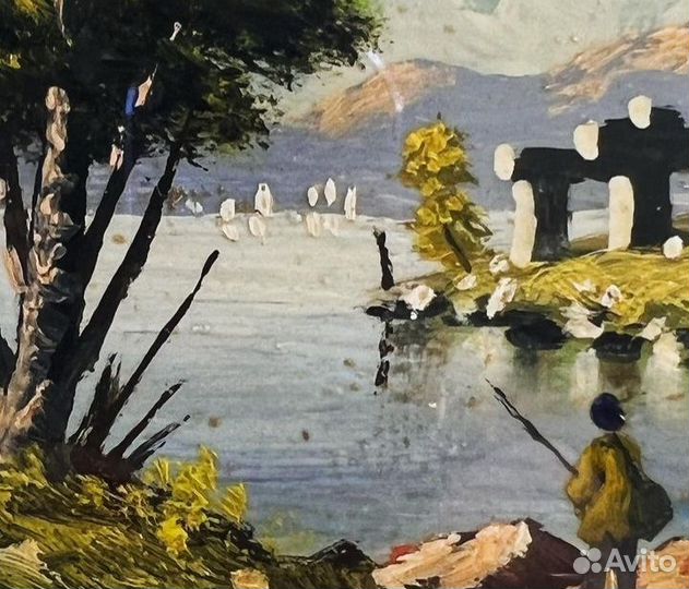 Картина маслом по меди. Италия