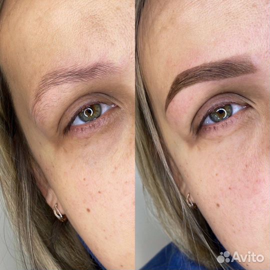 Модель на оформление бровей и ламинирование