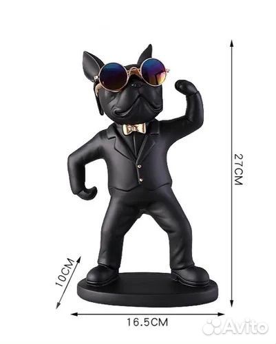 Статуэтка держатель для бокалов французкий бульдог