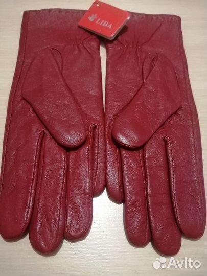 Перчатки кожаные женские