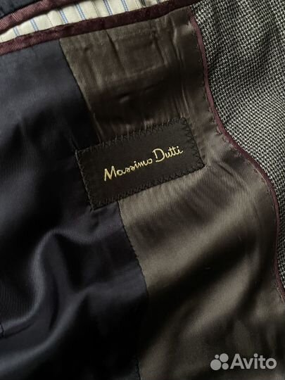 Серый костюм Massimo Dutti