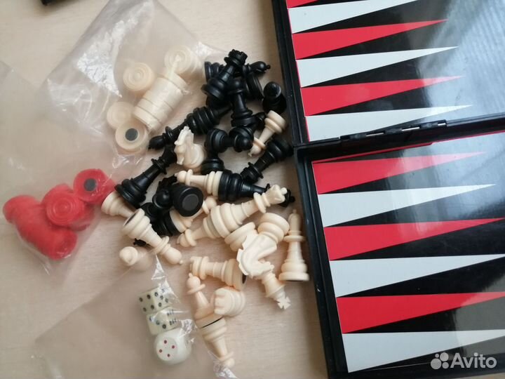 Шахматы, шашки, нарды 3 в 1 дорожный набор