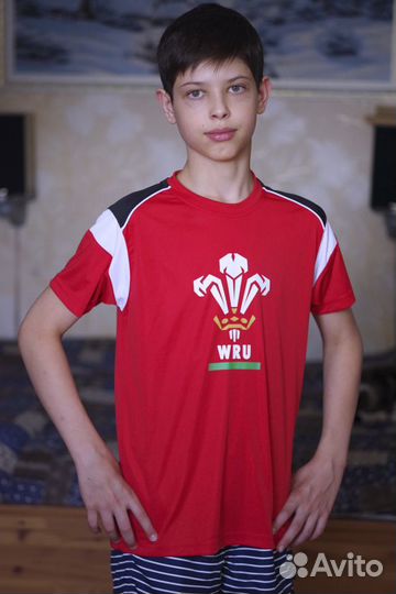 Детская футболка сборной по регби Уэльса р.42-44