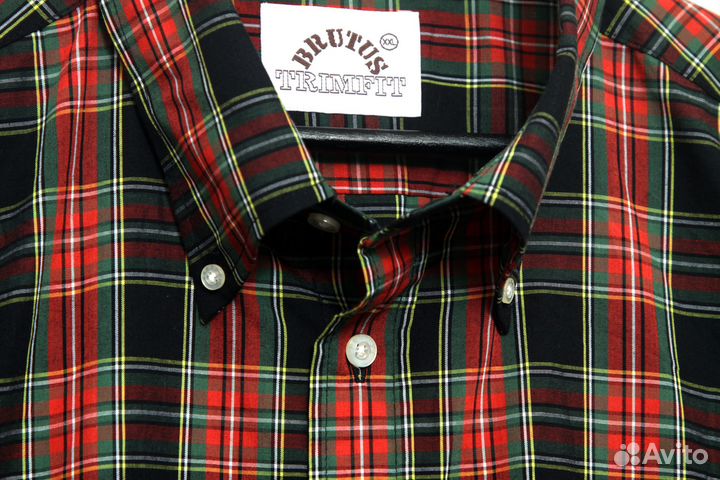 Brutus Trimfit Мужская винтажная рубашка в клетку