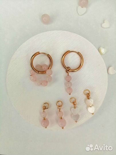 Серьги трансформеры, серьги Конго/серьги из Кварца