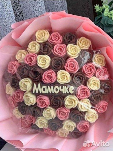 Букет роз,съедобные цветы,шоколадные розы