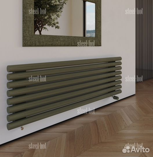 Вертикальный дизайнерский радиатор Steel-Hot от за