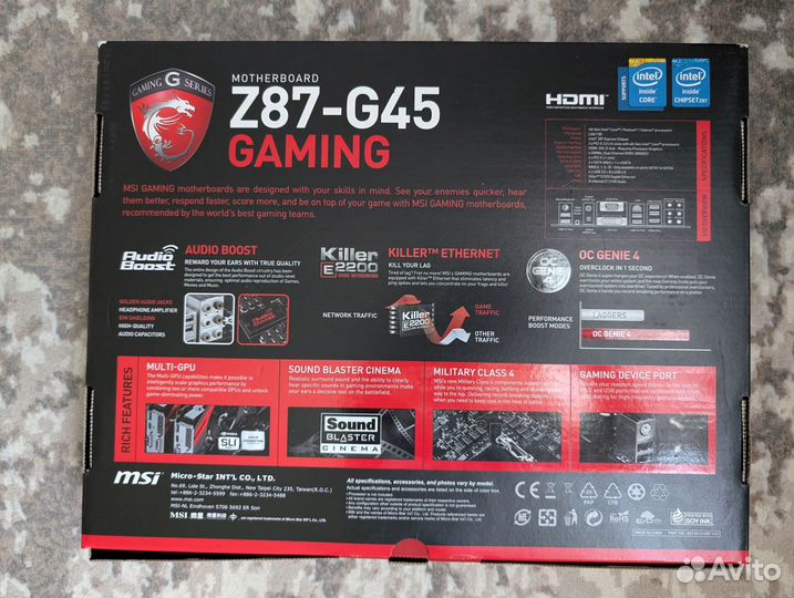 MSI Z87-G45 gaming +Intel Core i5-4570 3.2GHz + Co