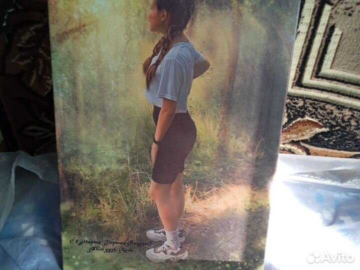 Картина, девочка на природе