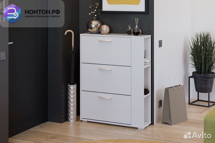 Тумба для обуви Эрика белый ясень