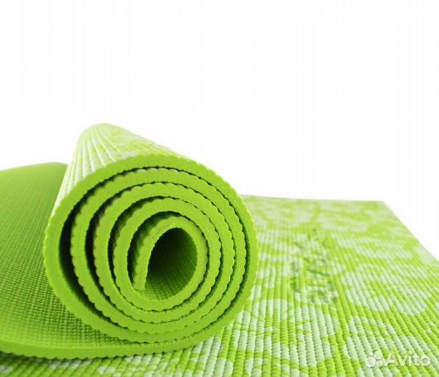 Коврик для йоги с рисунком FX-113-5 цв. Зеленый
