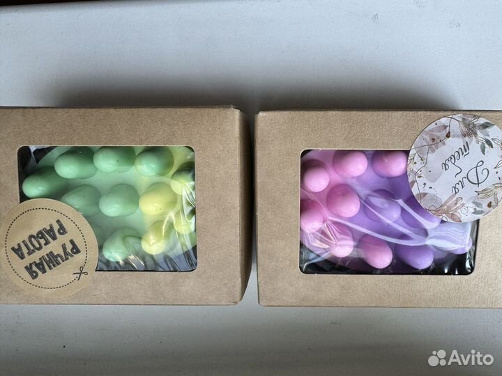 Массажное мыло с люфой ручной работы