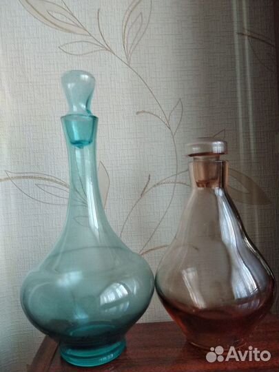 Графин цветное стекло из СССР