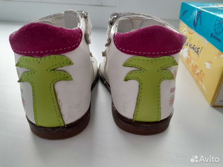 Сандали для девочки котофей 19 размер кожа