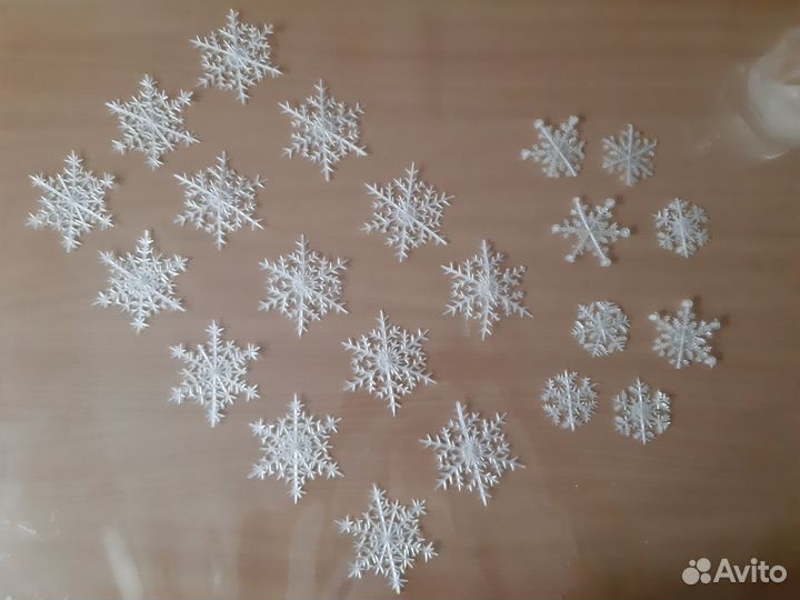 Ёлочные новогодние украшения игрушки снежинки СССР