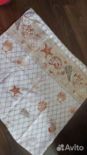 Штора для ванной тканевая с кольцами бу