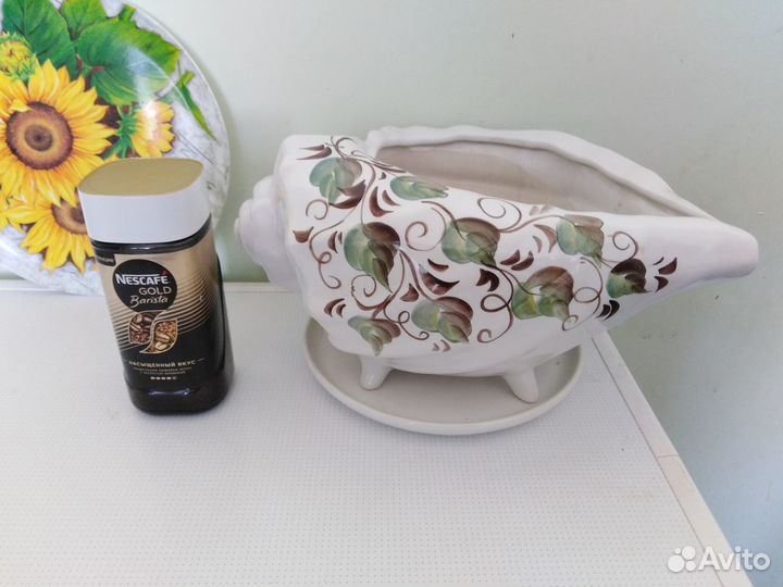 Декоративный цветочный горшок, керамика