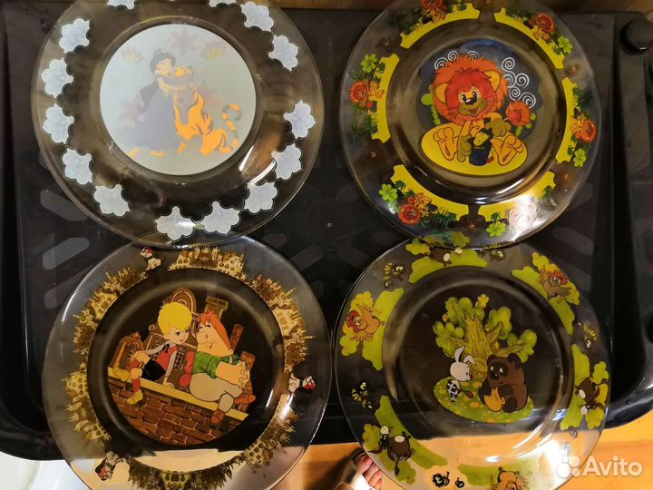 Комплект тарелки мультяшки 4 шт