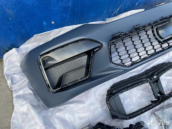 Рестайлинг BMW G30 в стиле F90, бампер фары