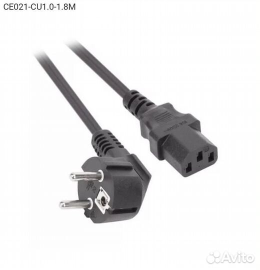 Кабель питания vcom IEC-320 C13 - Schuko CEE 7 10