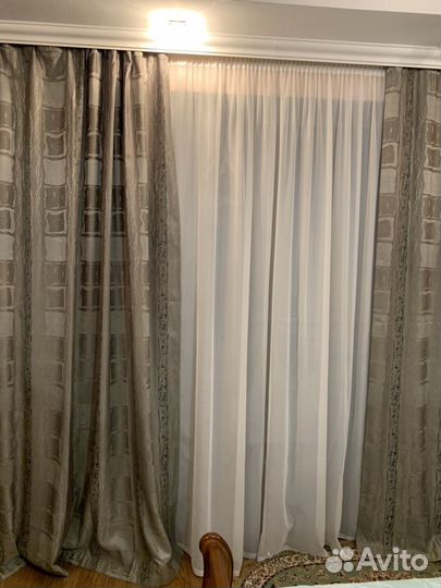 Комплект штор с тюлем