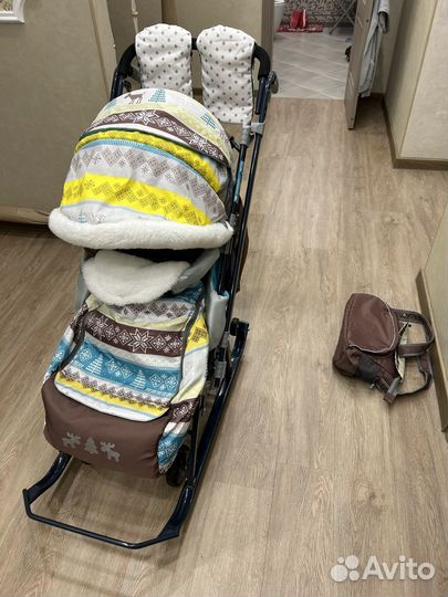 Санки коляска nika