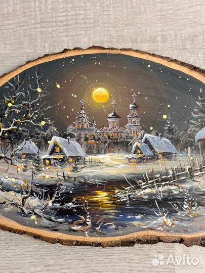 Картина на спиле дерева