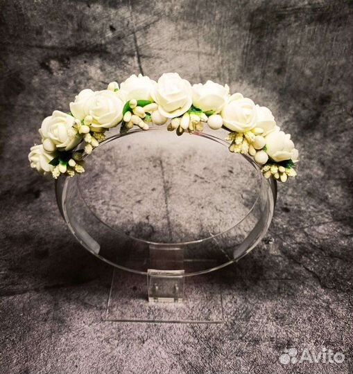 Ободок для волос цветы на выпускной в саду