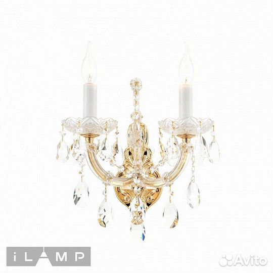 Бра iLamp Diamond W6071-2 GD+CL