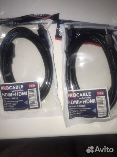 Кабель hdmi x hdmi 1,5m; 2m