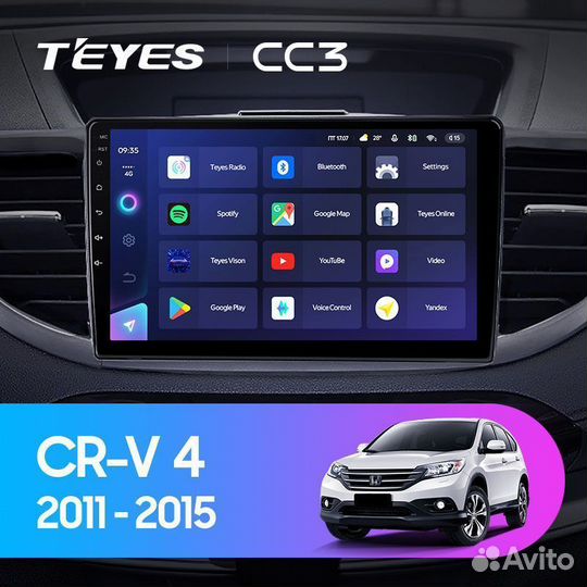 Магнитола Teyes CC3 Plus Honda CRV 2011-2015