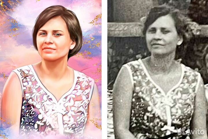 Портрет по фото на холсте портрет в Краснодаре