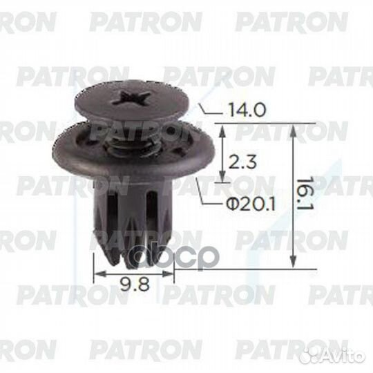 Клипса пластмассовая (Упаковка 100шт) Acura, Ch