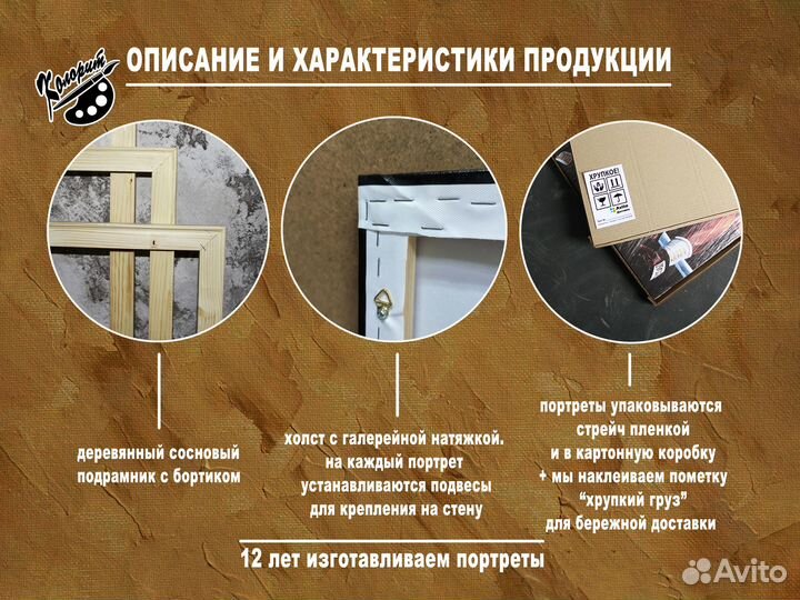 Портрет Павла 1 на холсте 40х50см