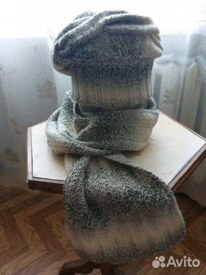 Шапка с шарфом