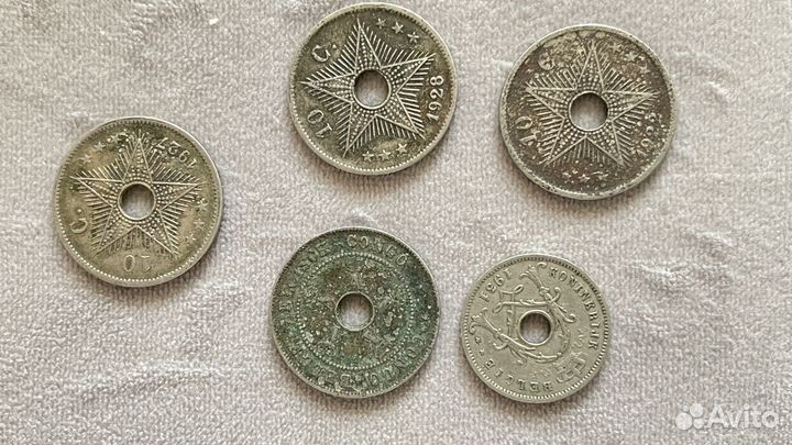 Монеты конго бельгия