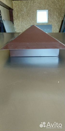 Шляпка на забор металл