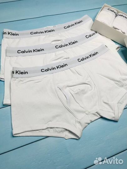 Трусы мужские белые Calvin Klein