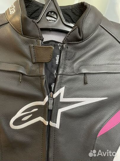 Мотокуртка кожаная alpinestars женская 46