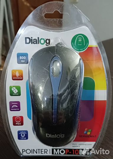 Мышь Dialog MOP-10, PS/2, новая