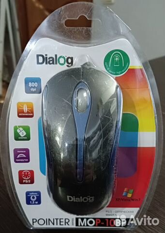 Мышь Dialog MOP-10, PS/2, новая