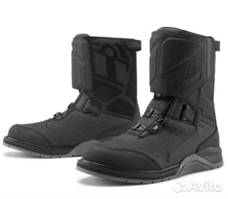 Мотоботы Icon Alcan WP CE кожаные черные