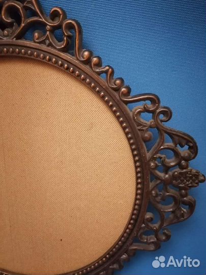 Рамка художественное литье металл круглая