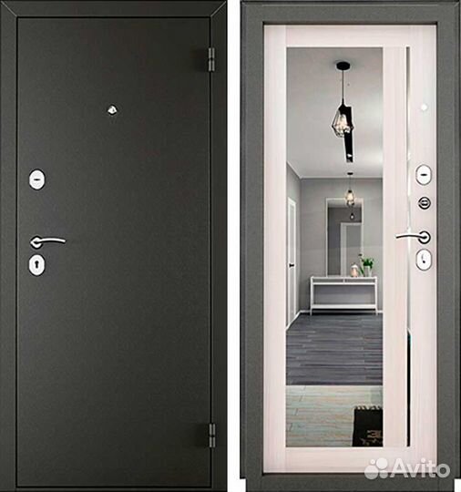 Дверь входная Промет Титан Рефлект с зеркалом