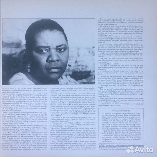 Виниловые пластинки Bessie Smith Nobody's /mint