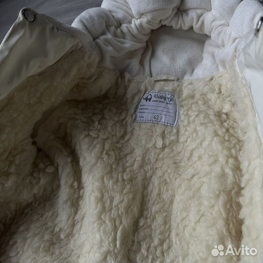 Зимний комбинезон baby go на овчине 62 размер