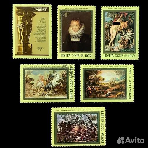 6 почтовых марок